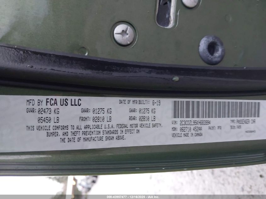 2019 Dodge Challenger Srt Hellcat Redeye Widebody VIN: 2C3CDZL95KH683994 Lot: 43957477