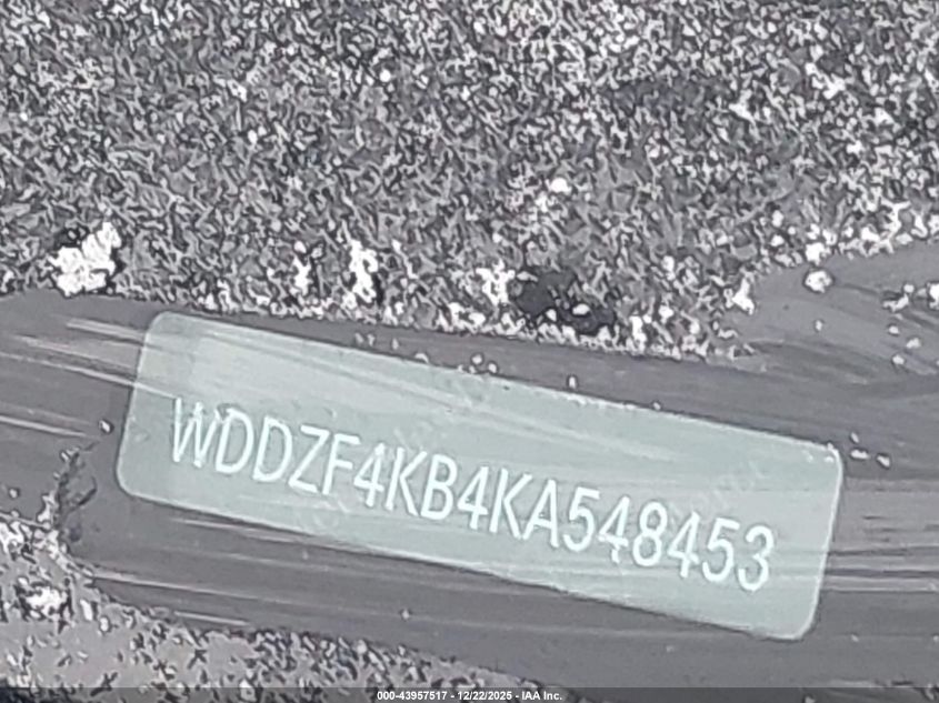 2019 Mercedes-Benz E 300 4Matic VIN: WDDZF4KB4KA548453 Lot: 43957517