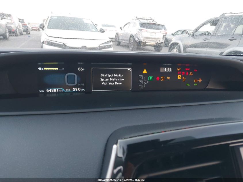 2020 Toyota Prius Xle VIN: JTDKARFUXL3112926 Lot: 43957535