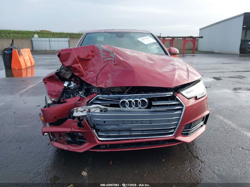 2018 Audi A4 2.0T Premium VIN: WAUENAF45JN017739 Lot: 43957563