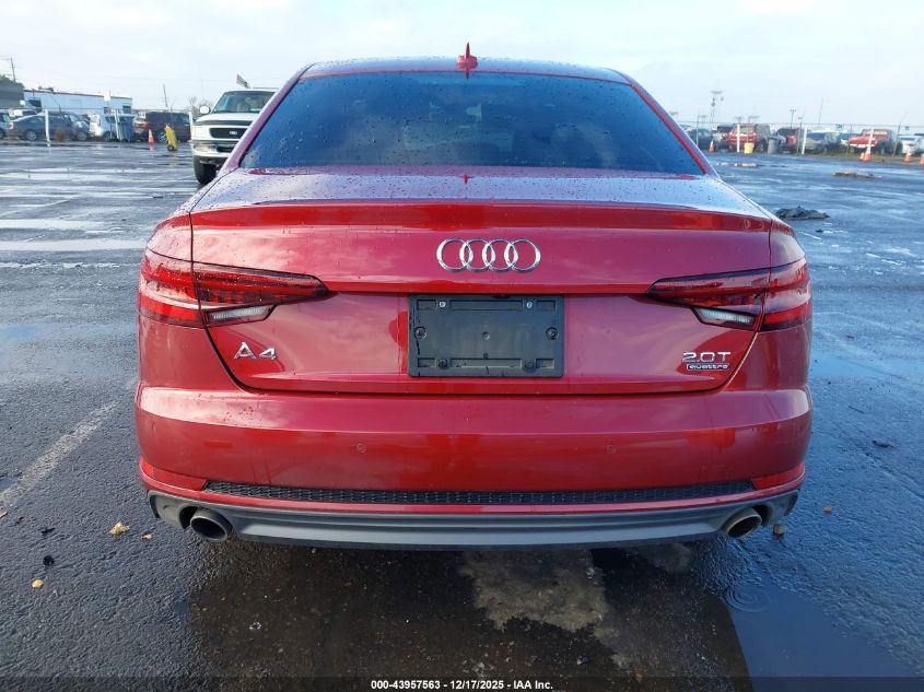 2018 Audi A4 2.0T Premium VIN: WAUENAF45JN017739 Lot: 43957563