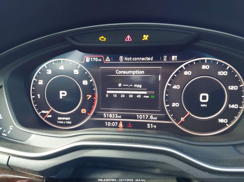 2018 Audi A4 2.0T Premium VIN: WAUENAF45JN017739 Lot: 43957563