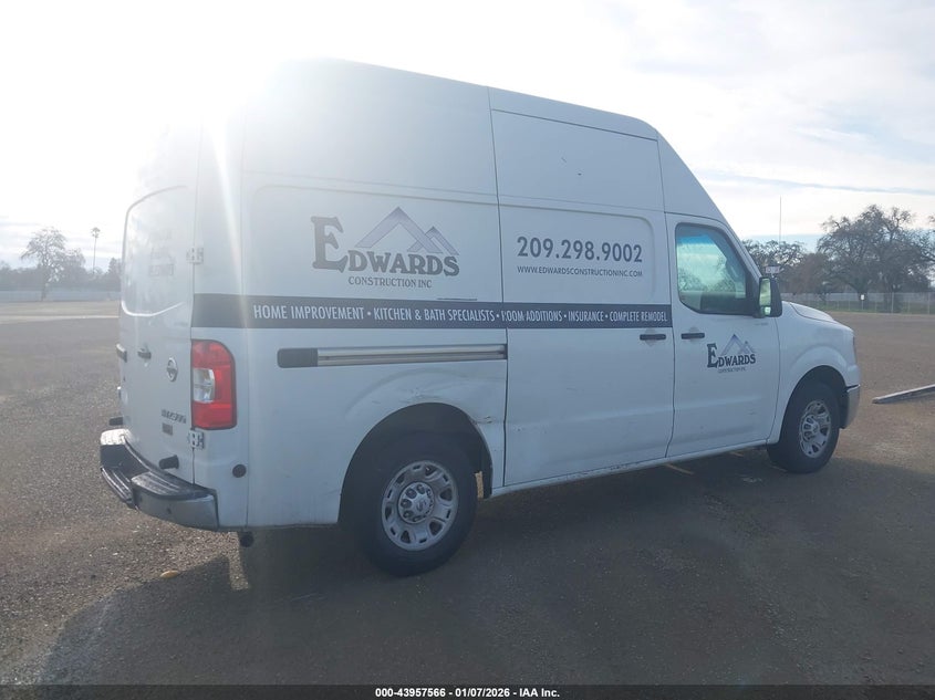 Vin: 1n6bf0lx7dn110484, lot: 44453209, nissan nv cargo nv2500 hd sv v6 20134