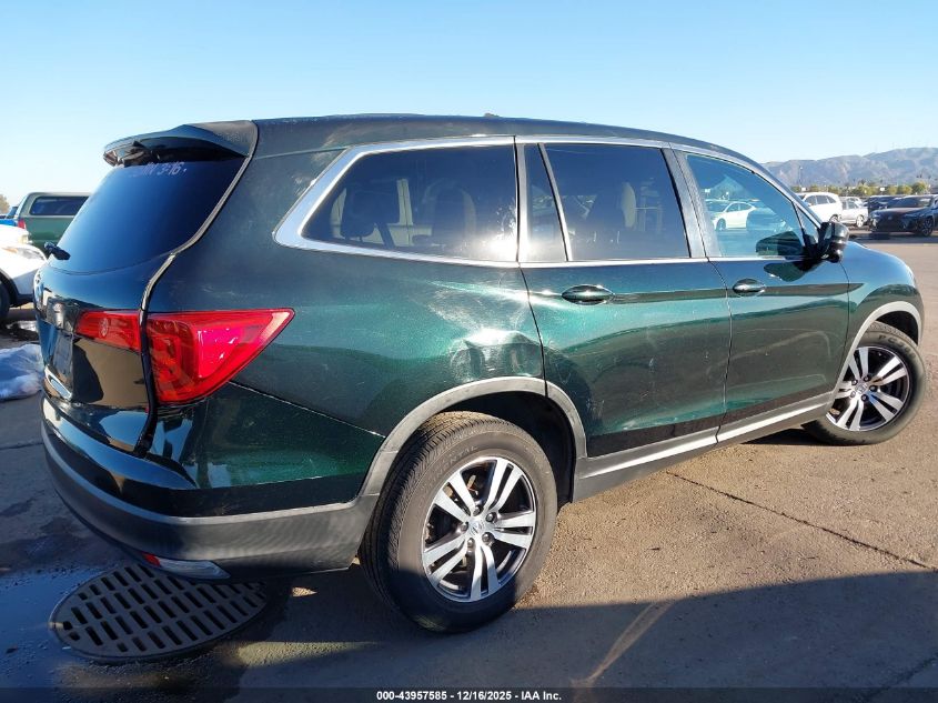 2018 Honda Pilot Ex-L VIN: 5FNYF5H59JB022483 Lot: 43957585