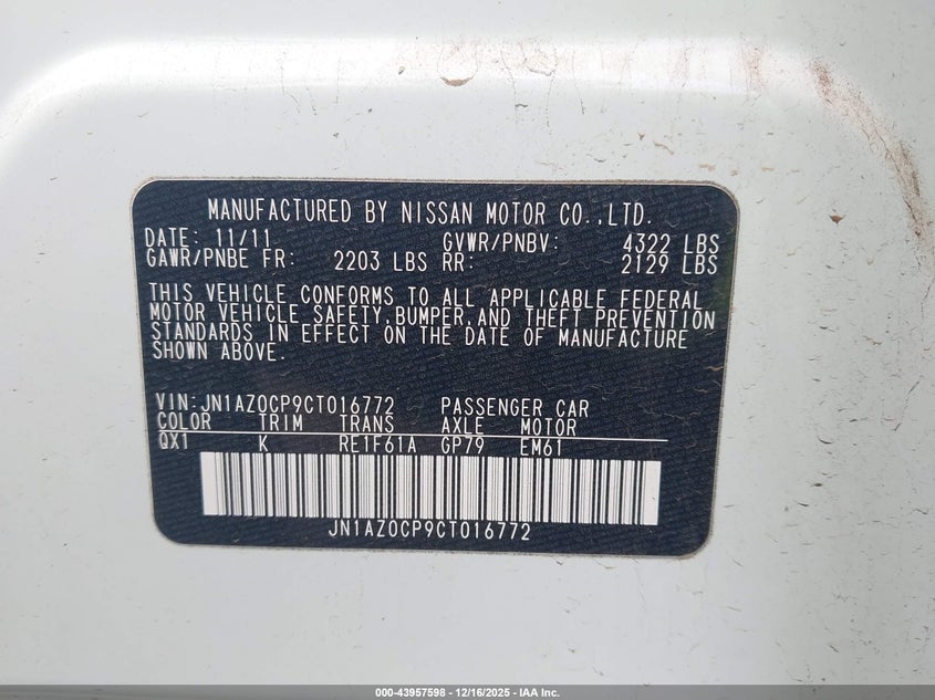 2012 Nissan Leaf Sl #9