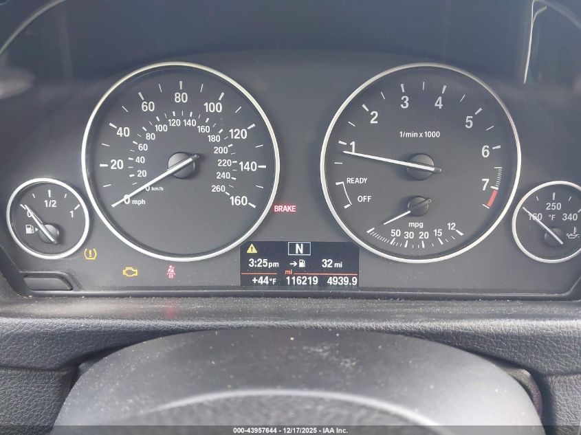 2014 BMW 320I xDrive VIN: WBA3C3C56EF984477 Lot: 43957644