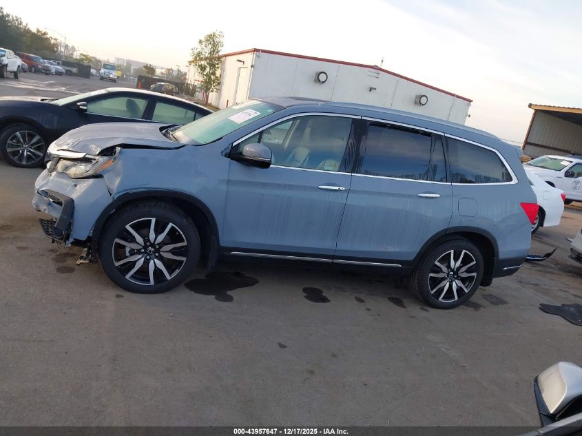 2022 Honda Pilot 2Wd Touring 7 Passenger VIN: 5FNYF5H67NB029740 Lot: 43957647