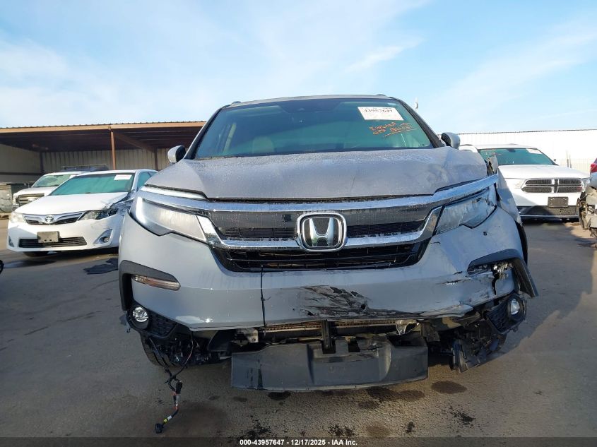 2022 Honda Pilot 2Wd Touring 7 Passenger VIN: 5FNYF5H67NB029740 Lot: 43957647