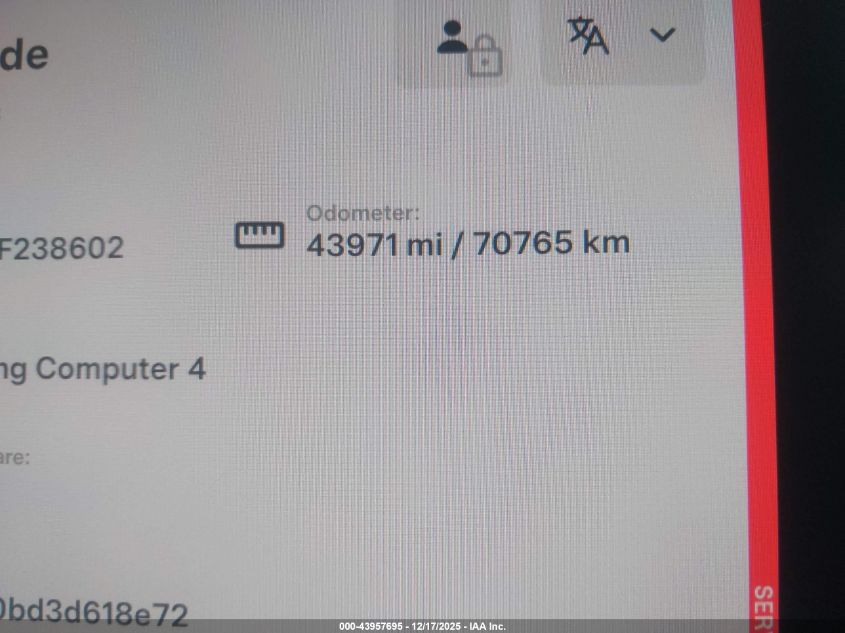 2025 Tesla Model Y Long Range Dual Motor All-Wheel Drive VIN: 7SAYGDEE8SF238602 Lot: 43957695