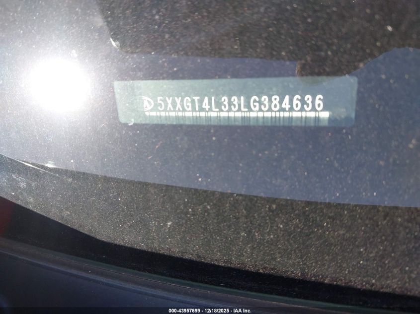 2020 Kia Optima Lx VIN: 5XXGT4L33LG384636 Lot: 43957699