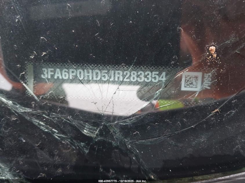 2018 Ford Fusion Se VIN: 3FA6P0HD5JR283354 Lot: 43957775