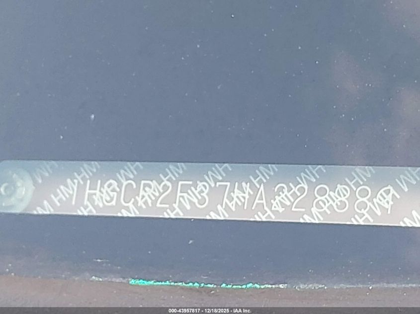 2017 Honda Accord Lx VIN: 1HGCR2F37HA228889 Lot: 43957817