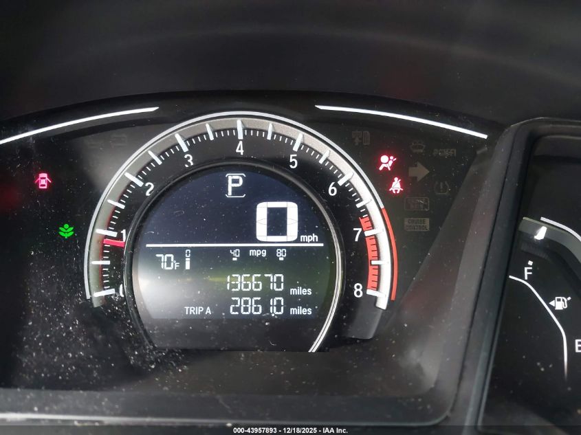 2017 Honda Civic Lx VIN: 19XFC2F58HE001013 Lot: 43957893