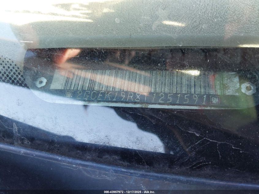 1996 Chevrolet Gmt-400 K1500 VIN: 2GCEK19R8T1251591 Lot: 43957972