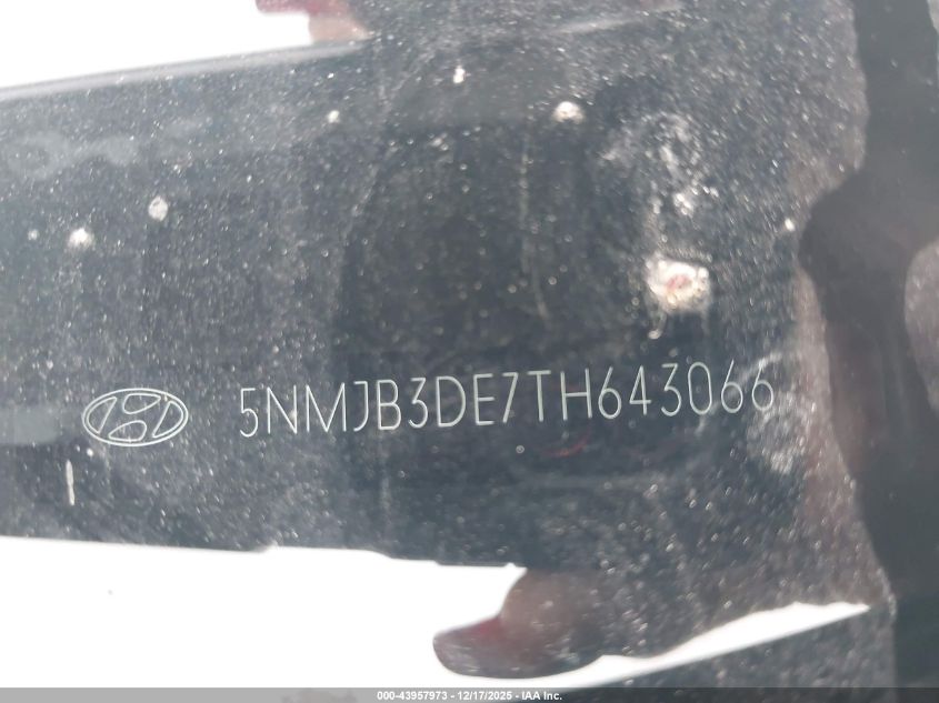 2026 Hyundai Tucson Sel VIN: 5NMJB3DE7TH643066 Lot: 43957973