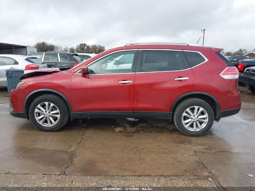 2016 Nissan Rogue Sv VIN: KNMAT2MT8GP623721 Lot: 43957981