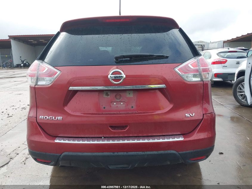 2016 Nissan Rogue Sv VIN: KNMAT2MT8GP623721 Lot: 43957981