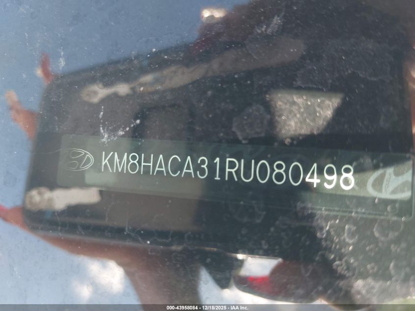 2024 Hyundai Kona N Line VIN: KM8HACA31RU080498 Lot: 43958084