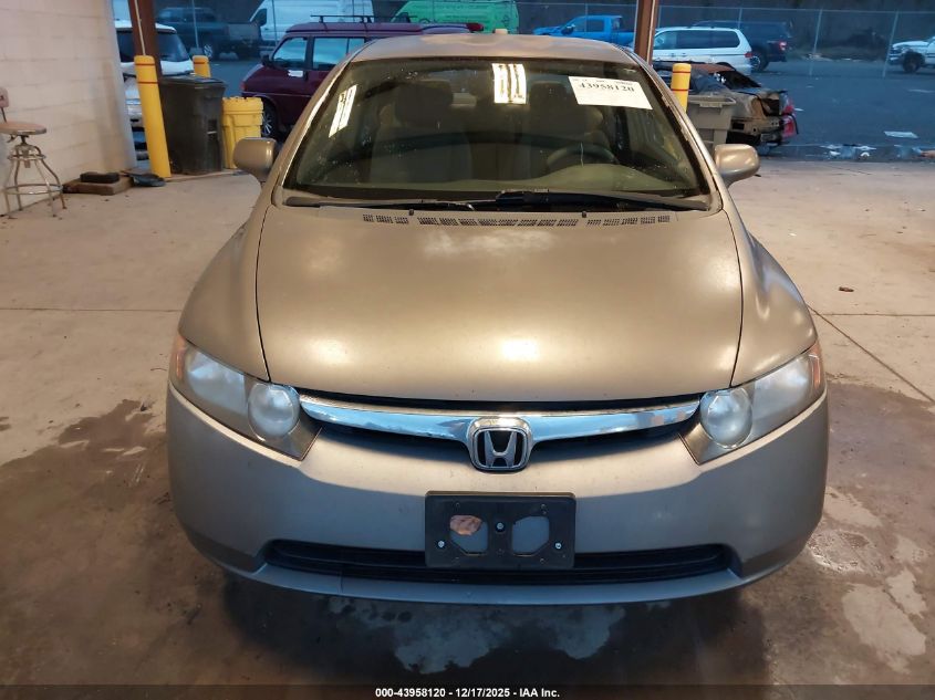 2006 Honda Civic Lx VIN: 1HGFA16556L037831 Lot: 43958120