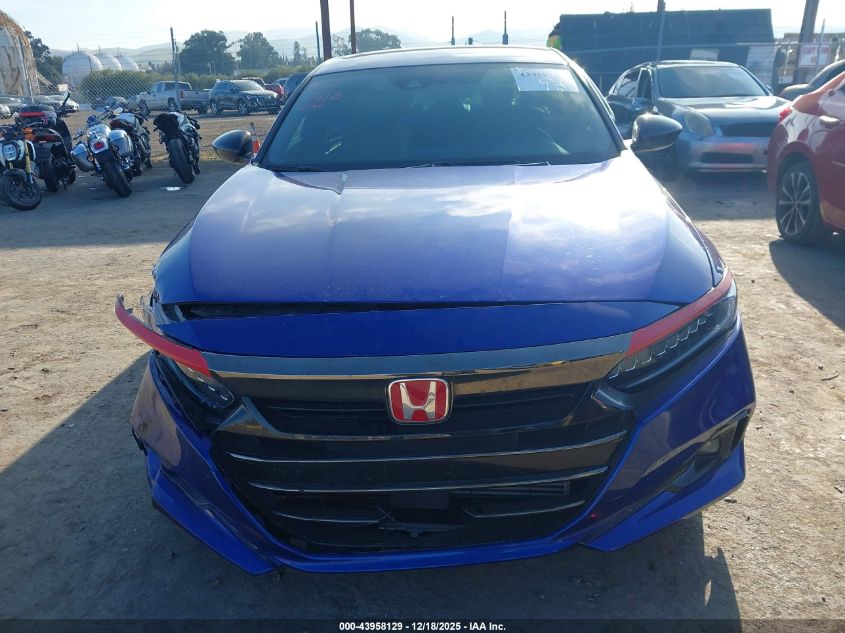 2022 Honda Accord Sport VIN: 1HGCV1F37NA102310 Lot: 43958129