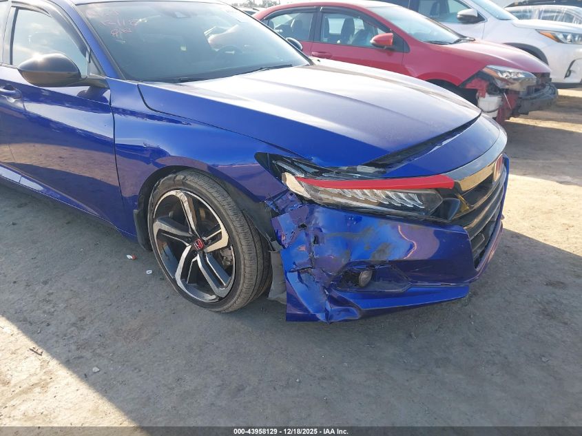 2022 Honda Accord Sport VIN: 1HGCV1F37NA102310 Lot: 43958129