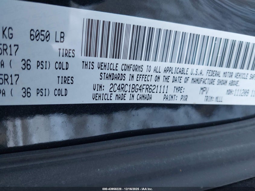 2C4RC1BG4FR621111 2015 CHRYSLER TOWN & COUNTRY photo no. 9