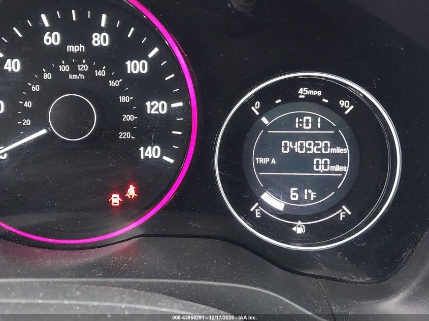 2016 Honda Hr-V Lx VIN: 3CZRU5H30GM745680 Lot: 43958291