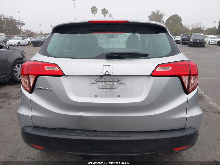 2016 Honda Hr-V Lx VIN: 3CZRU5H30GM745680 Lot: 43958291