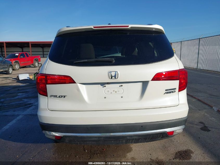 2016 Honda Pilot Touring VIN: 5FNYF6H93GB077562 Lot: 43958293