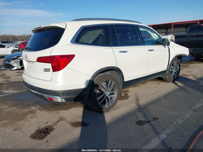 Vin: 5fnyf6h93gb077562, lot: 44453936, honda pilot touring 20164