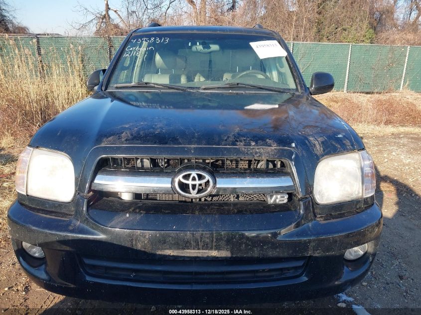 2005 Toyota Sequoia Limited V8 VIN: 5TDBT48A85S250580 Lot: 43958313