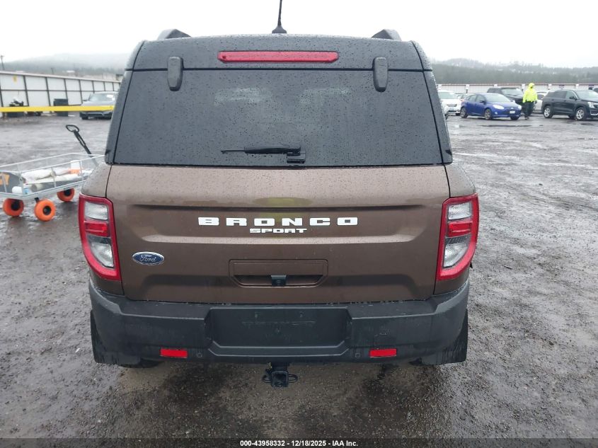 2022 Ford Bronco Sport Badlands VIN: 3FMCR9D91NRD68531 Lot: 43958332