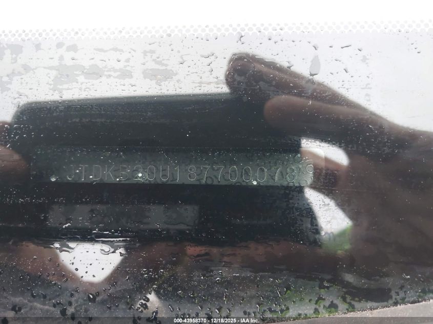 2008 Toyota Prius VIN: JTDKB20U187700078 Lot: 43958370