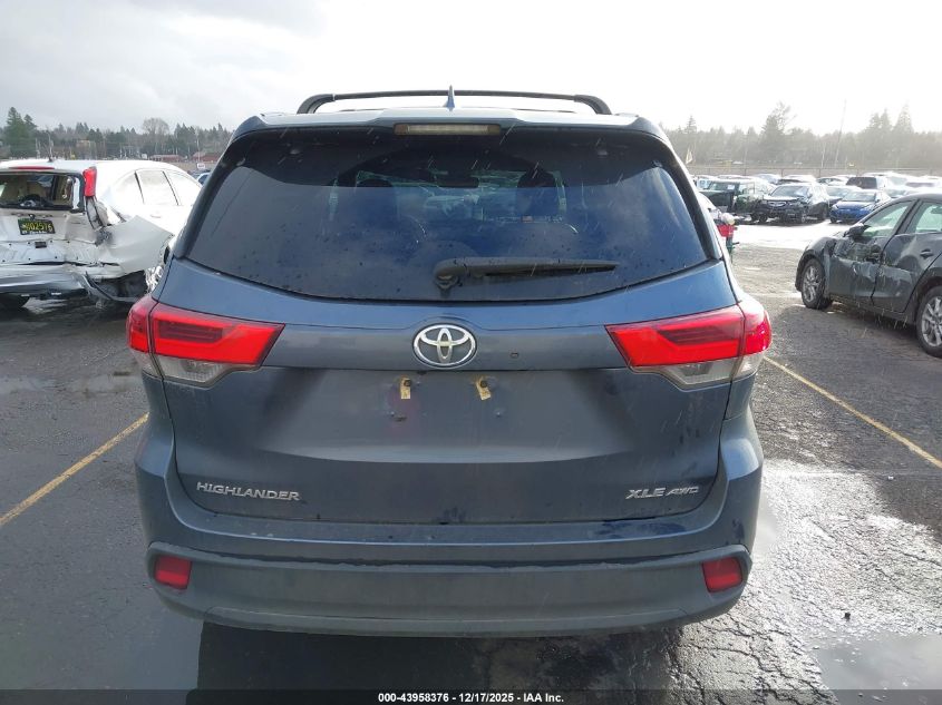 2019 Toyota Highlander Xle VIN: 5TDJZRFH3KS968265 Lot: 43958376