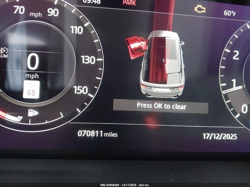 2020 Land Rover Range Rover Sport Hse Mhev VIN: SALWR2SU1LA716506 Lot: 43958409