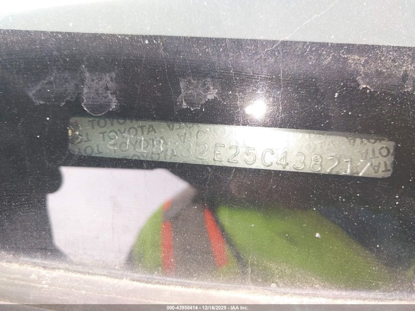 2005 Toyota Corolla Le VIN: 2T1BR32E25C438217 Lot: 43958414