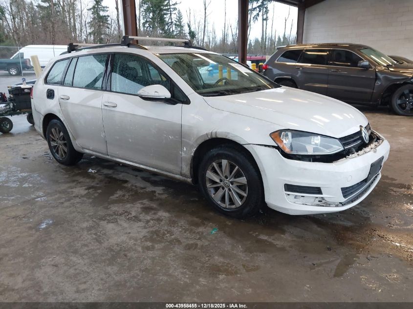 2016 Volkswagen Golf Sportwagen Tsi S 4-Door VIN: 3VWC17AU3GM503630 Lot: 43958455