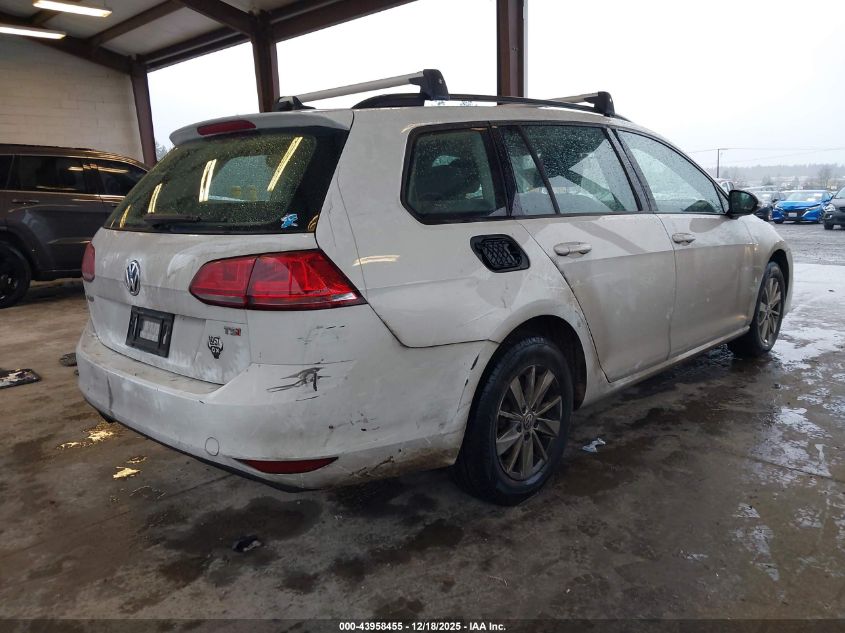 2016 Volkswagen Golf Sportwagen Tsi S 4-Door VIN: 3VWC17AU3GM503630 Lot: 43958455
