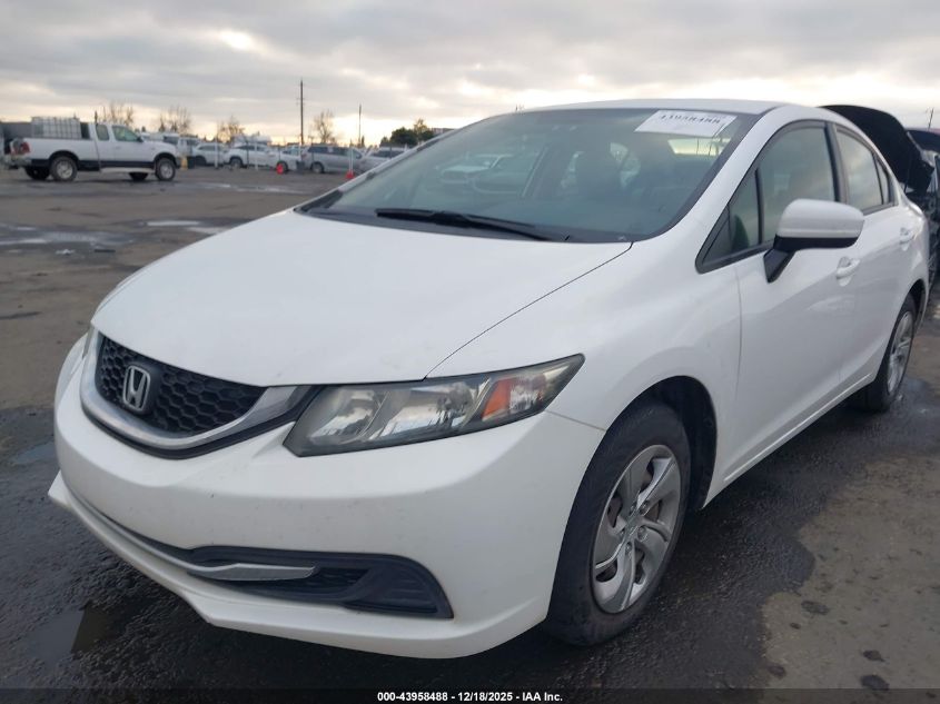 2014 Honda Civic Lx VIN: 19XFB2F54EE249645 Lot: 43958488