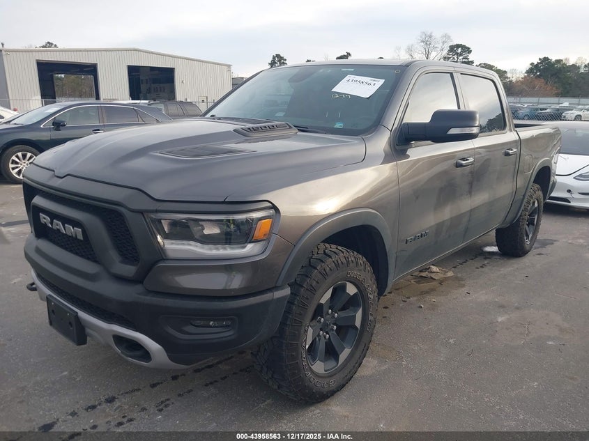 Vin: 1c6srflt5kn900221, lot: 44454206, ram 1500 rebel  4x4 5'7 box 20192
