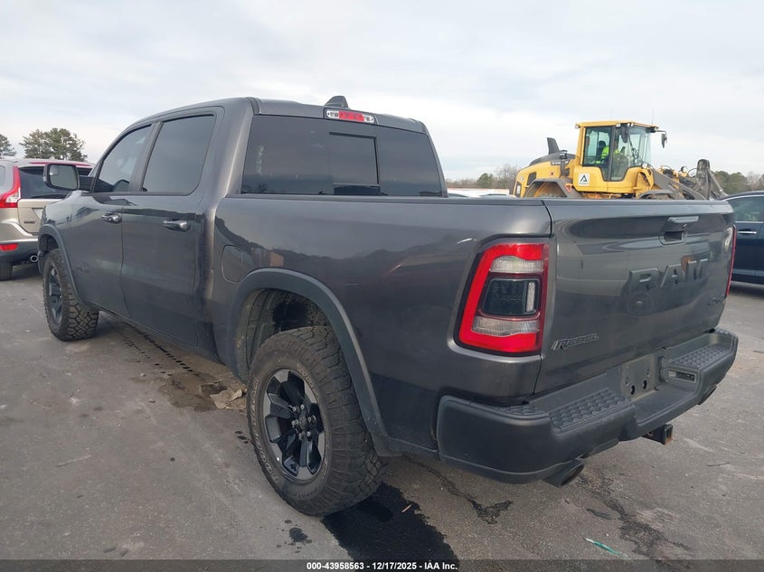 Vin: 1c6srflt5kn900221, lot: 44454206, ram 1500 rebel  4x4 5'7 box 20193