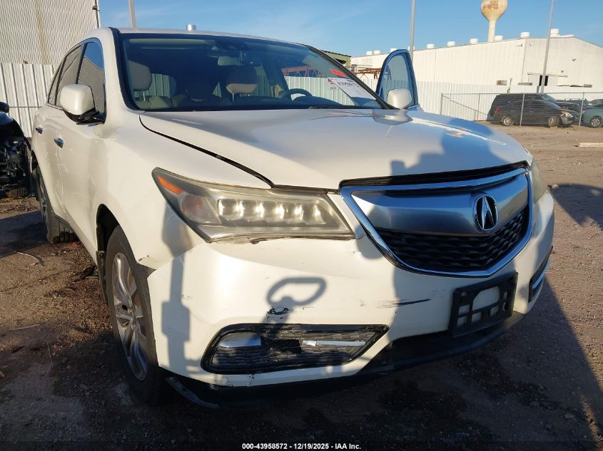 2015 Acura Mdx Technology Package VIN: 5FRYD3H47FB009433 Lot: 43958572