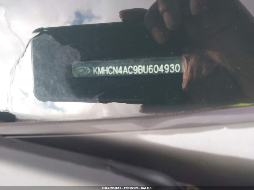 2011 Hyundai Accent Gls VIN: KMHCN4AC9BU604930 Lot: 43958613