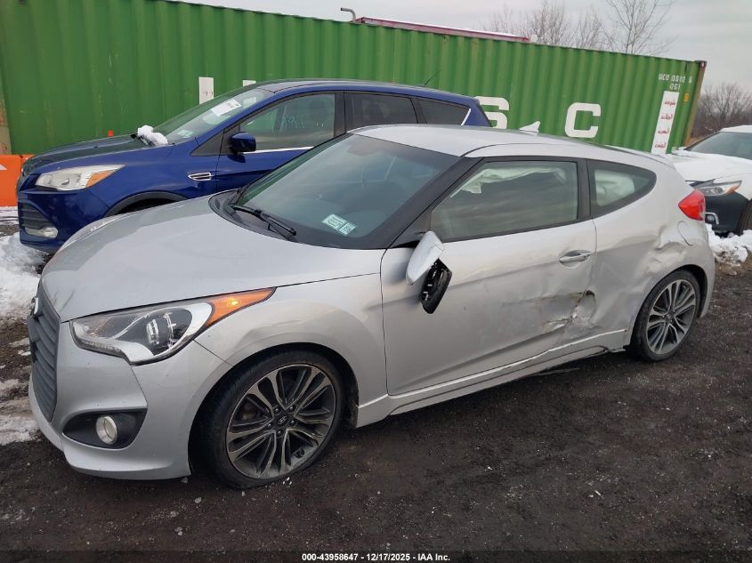 2016 Hyundai Veloster Turbo VIN: KMHTC6AE6GU250049 Lot: 43958647