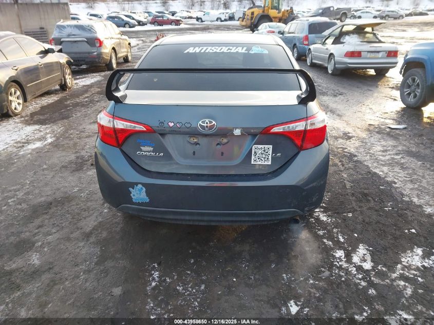 2014 Toyota Corolla Le VIN: 5YFBURHE6EP160396 Lot: 43958650