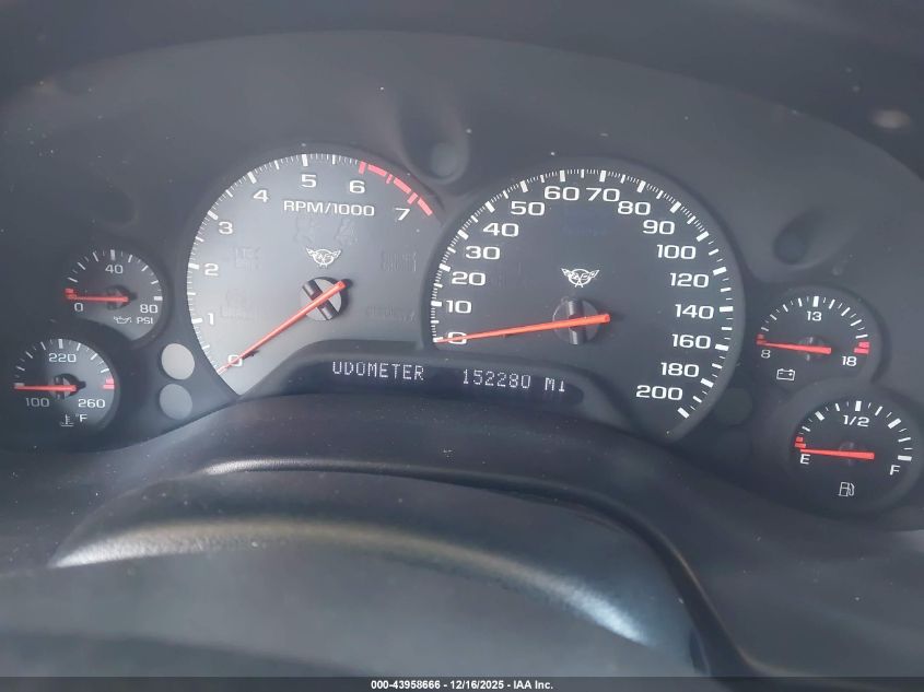 1998 Chevrolet Corvette VIN: 1G1YY22G3W5117206 Lot: 43958666