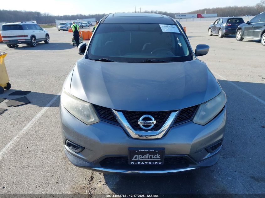 2016 Nissan Rogue S VIN: KNMAT2MT8GP594382 Lot: 43958763