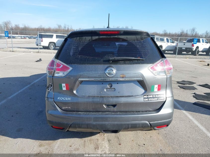 2016 Nissan Rogue S VIN: KNMAT2MT8GP594382 Lot: 43958763