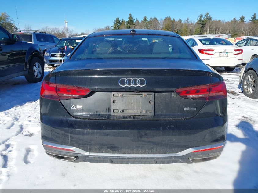2021 Audi A5 Premium 45 Tfsi Quattro S Tronic VIN: WAUSAAF53MA034073 Lot: 43958931