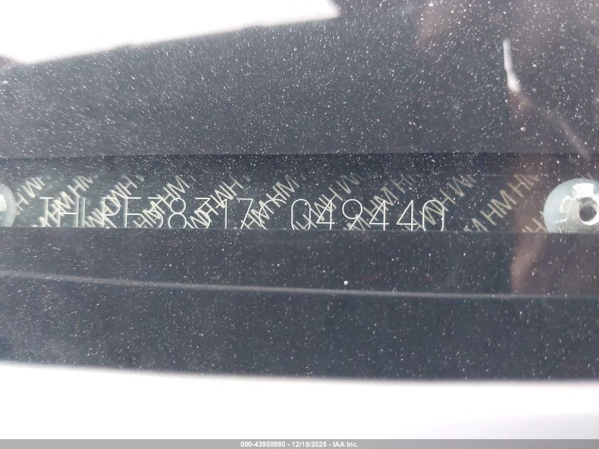 2007 Honda Cr-V Lx VIN: JHLRE38317C049440 Lot: 43958980